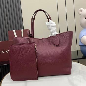 Gucci Totissima Large Reversible Tote Bag Red 30 (50)x27x23cm