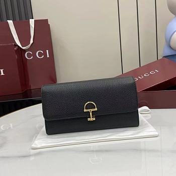 Gucci Softbit Continental Wallet Black 19x10x3.5cm