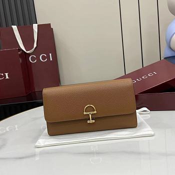 Gucci Softbit Continental Wallet Brown 19x10x3.5cm