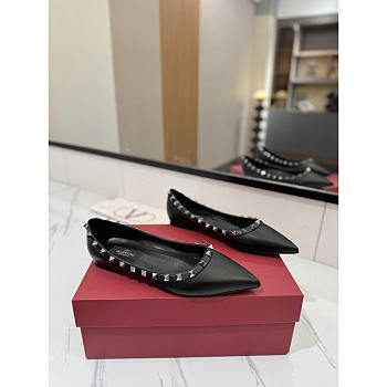 Valentino Rockstud Ballet Flat Black