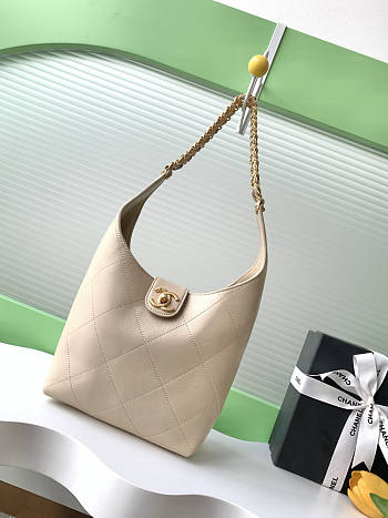 Chanel Small Hobo Bag Beige 27x23x21cm