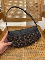 Celine Teen Polly Nylon Triomphe Black 29.5x14.5x3cm - 4