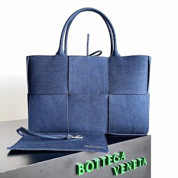Bottega Veneta Small Arco Tote Bag Denim Blue 30x20x11.5cm