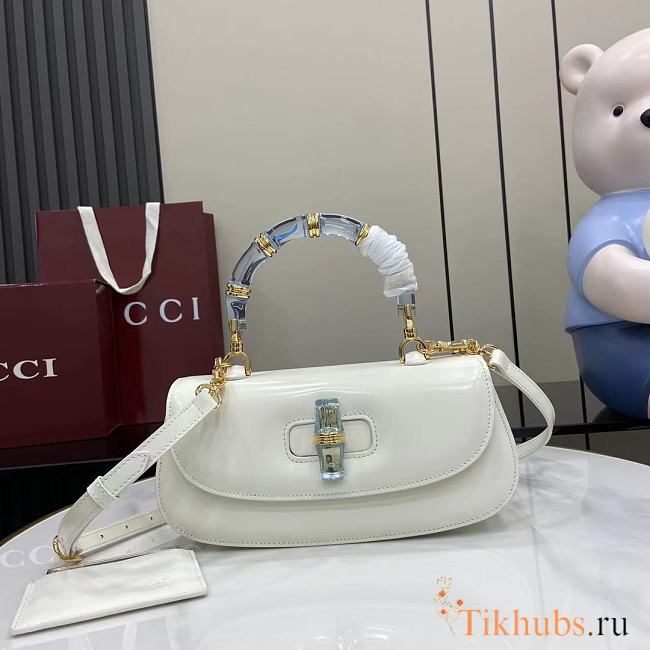 Gucci Bamboo Diva Medium Bag White 26.6x13x8cm - 1