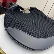 Gucci B Shoulder Bag Dark Black Suede 49x46x4cm - 2