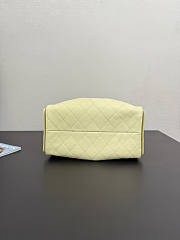 Chanel 25 Small Handbag Light Yellow Calfskin Gold 30x26x14cm - 6