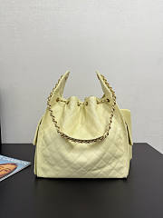 Chanel Medium 25C Hobo Bag Yellow Caviar Gold 40x30x15cm - 4