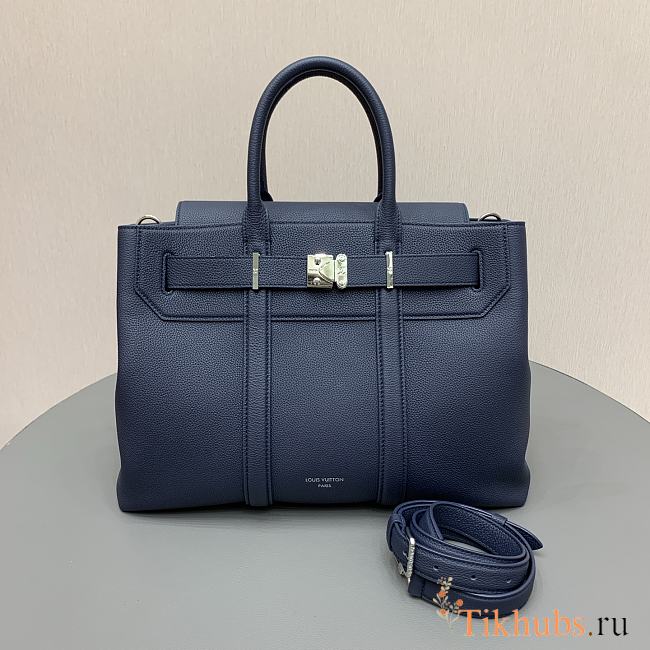 Louis Vuitton LV Georges Tote MM Navy Blue 41x29x14cm - 1