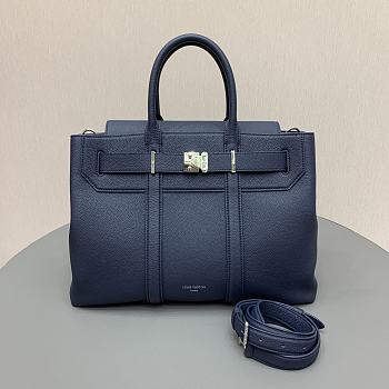 Louis Vuitton LV Georges Tote MM Navy Blue 41x29x14cm