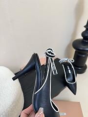 Miu Miu Nappa Leather Slingback Pumps Black 9cm - 4