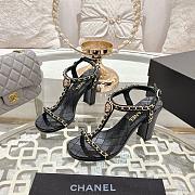 Chanel Black Sandal Heel 8.5cm - 1