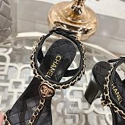 Chanel Black Sandal Heel 8.5cm - 3