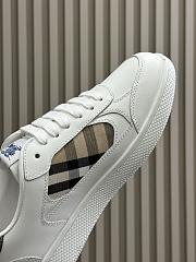 Burberry White Leather Sneakers - 5