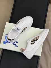 Burberry White Leather Sneakers - 4