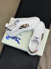 Burberry White Leather Sneakers - 3