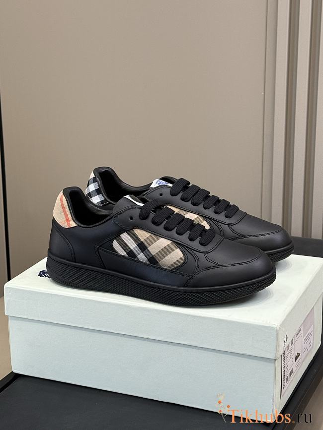 Burberry Leather Check Terrace Sneakers​ - 1