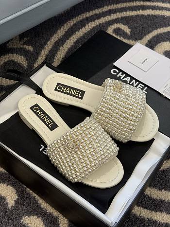 Chanel White Slides 11