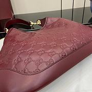 Gucci B Medium Shoulder Bag Red 42x36x2cm - 6