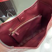 Gucci B Medium Shoulder Bag Red 42x36x2cm - 5