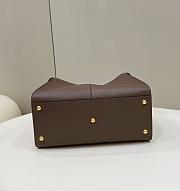 Fendi Dark Brown Leather Medium Peekaboo 30x11x27cm - 6
