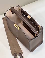 Fendi Dark Brown Leather Medium Peekaboo 30x11x27cm - 4