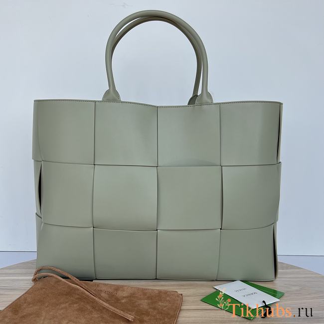 Bottega Veneta Intreciatto Arco Large Tote Bag Green 47x33x13cm - 1