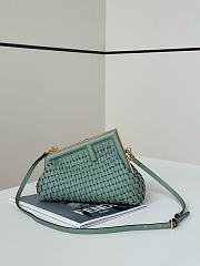 Fendi First Small Bag Mint Green Interlocking 26x9.5x18cm - 1