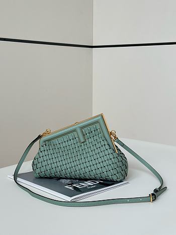 Fendi First Small Bag Mint Green Interlocking 26x9.5x18cm