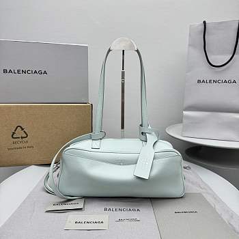 Balenciaga Carrie Bowling Bag Medium Light Green 34x12x12cm