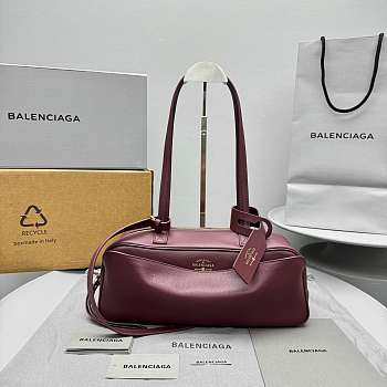 Balenciaga Carrie Bowling Bag Medium Red 34x12x12cm
