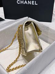 Chanel Mini Flap Bag Gold Metallic 19x13x5.5cm - 3