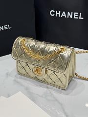 Chanel Mini Flap Bag Gold Metallic 19x13x5.5cm - 2