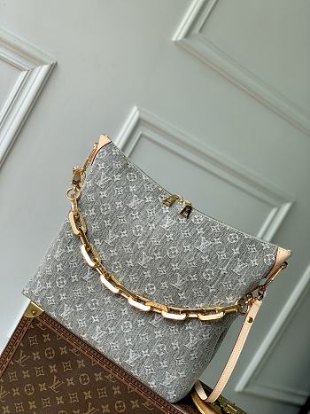 Louis Vuitton LV Coussin Hobo MM Washed Gray 38x33x10cm