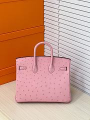 Hermes Birkin 25 Bag Pink Ostrich Gold 25cm - 4