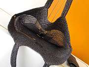 YSL Icare In Raffia Maxi Shopping Bag Black 55x43x5cm - 4