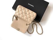 Chanel Clutch With Strap Beige Lambskin 16.5x10x5cm - 6
