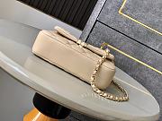 Chanel Clutch With Strap Beige Lambskin 16.5x10x5cm - 5