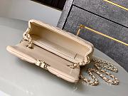 Chanel Clutch With Strap Beige Lambskin 16.5x10x5cm - 4