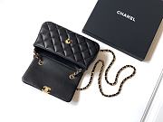 Chanel 25s Flap Bag Black Lambskin 20x11x5.5cm - 6