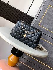 Chanel 25s Flap Bag Black Lambskin 22.5x14x5.8cm - 1