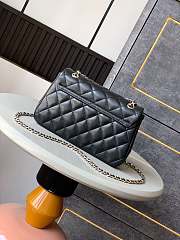 Chanel 25s Flap Bag Black Lambskin 22.5x14x5.8cm - 3