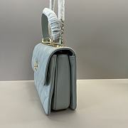 Chanel Trendy Top Handle Light Blue Lambskin Bag 25cm - 5
