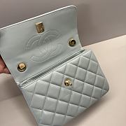 Chanel Trendy Top Handle Light Blue Lambskin Bag 25cm - 2