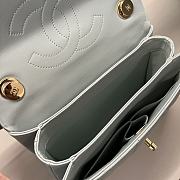 Chanel Trendy Top Handle Light Blue Lambskin Bag 25cm - 3