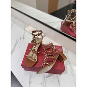 Valentino Garavani Rockstud Heeled Sandals Brown 6cm - 5