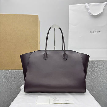 The Row Marlo 17 Bag Dark Brown Leather 43x9x37cm