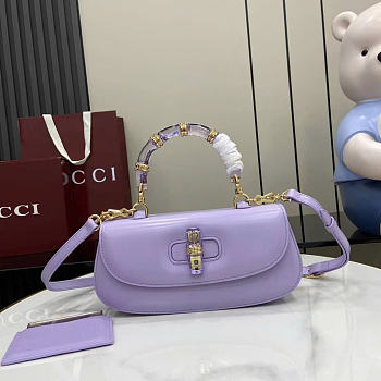 Gucci Bamboo Diva Medium Bag Purple 26.6x13x8cm