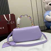 Gucci Bamboo Diva Medium Bag Purple 26.6x13x8cm - 3