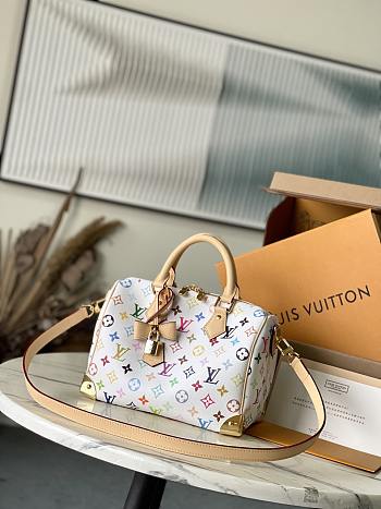 Louis Vuitton LV x TM Speedy 25 White 25x19x15cm