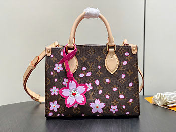 Louis Vuitton LV x TM OnTheGo PM Sakura Brown 25x19x11.5cm